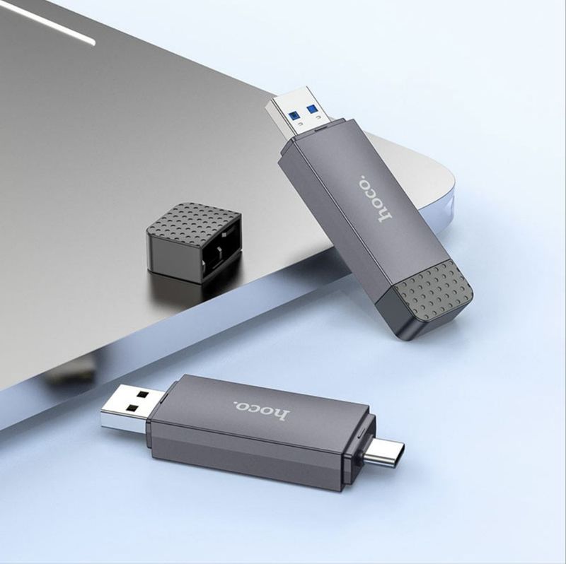 Кард ридер Hoco HB45 Spirit USB-A + Type-C 2.0 или 3.0 Кард ридер Hoco HB45 Spirit USB-A + Type-C 2.0 или 3.0