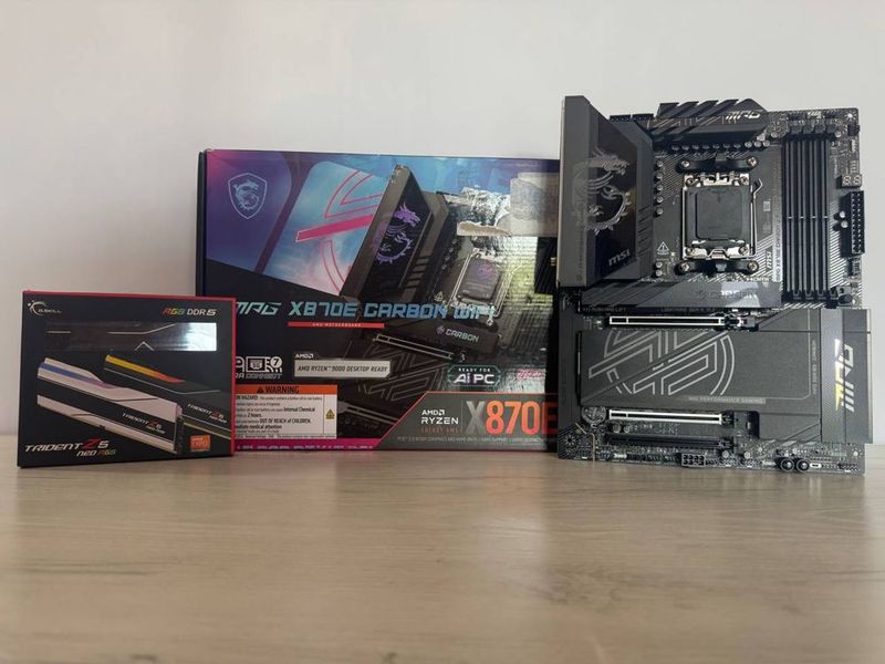 Комбо MSI X870E Carbon | G.Skill Trident Z5 NEO RGB 2x32GB 6000MHz Комбо MSI X870E Carbon | G.Skill Trident Z5 NEO RGB 2x32GB 6000MHz
