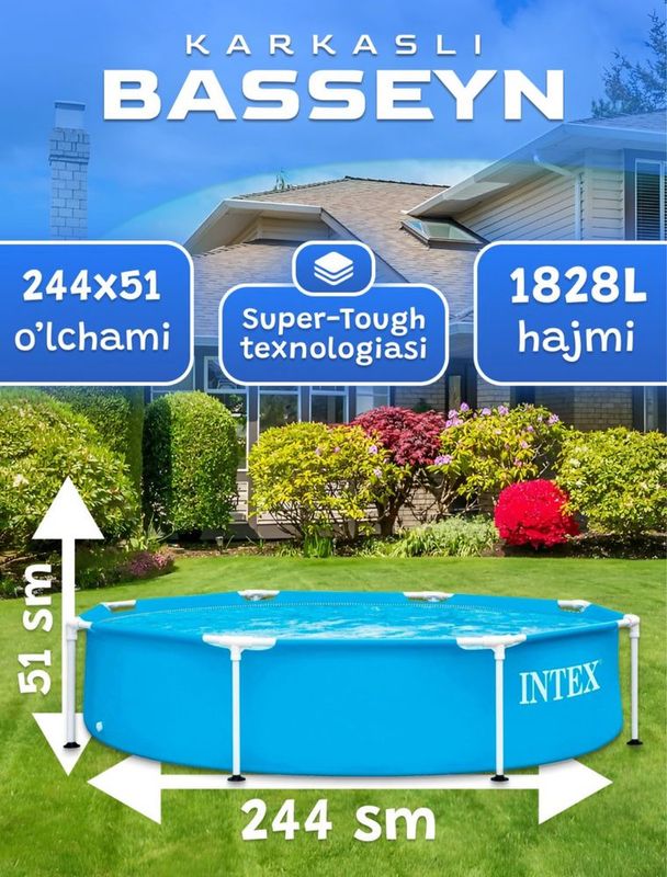 Intex basseyn optimga donaga bor hohlagan razmerlar Intex basseyn optimga donaga bor hohlagan razmerlar