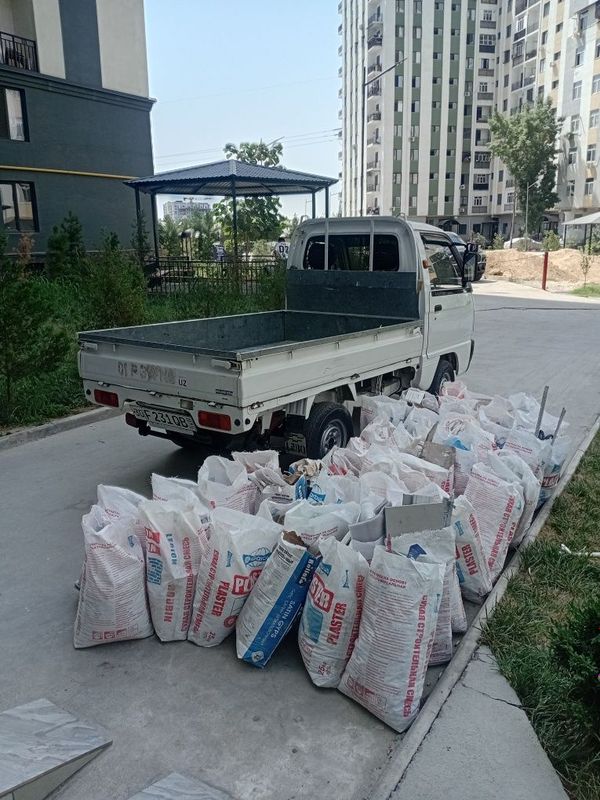 Вивоз мусора на ЛАБО + Чанган. Мусор олиб кетш