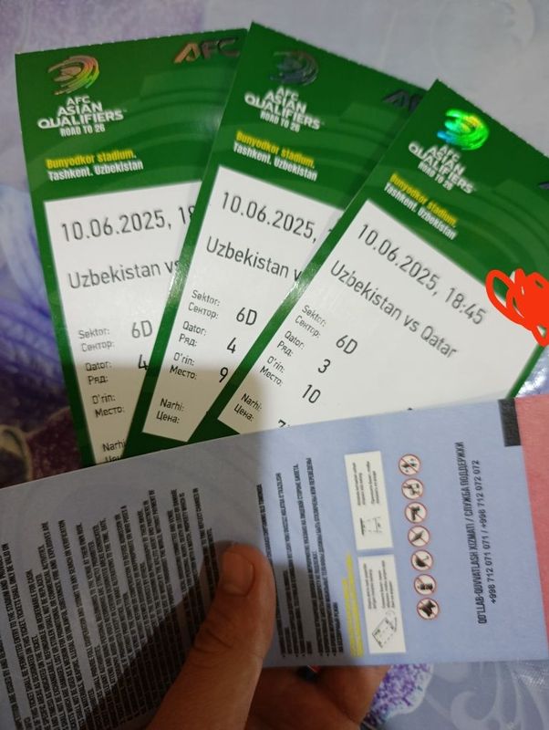 Bilet bor UZB va Qatar