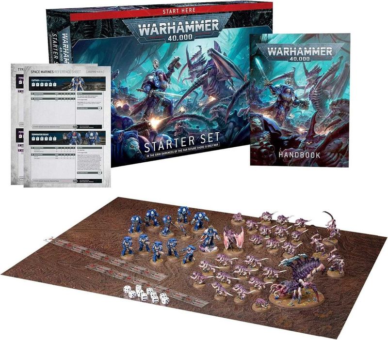 Фигурки Warhammer 40,000: Стартовый набор и краски для него Фигурки Warhammer 40,000: Стартовый набор и краски для него