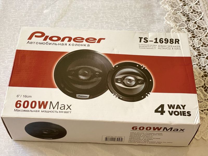 Pioneer TS-1698R yangi ishlatilmagan 600W 160mm 6"