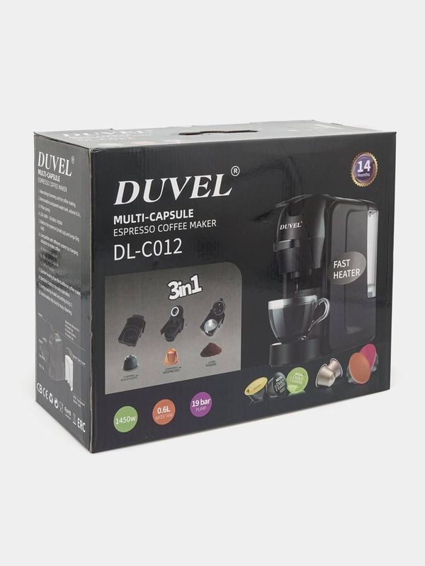 Duvel 3в1 Кофеварка кофемашина эспрессо латте kofe qaynatgich dl-c012 Duvel 3в1 Кофеварка кофемашина эспрессо латте kofe qaynatgich dl-c012