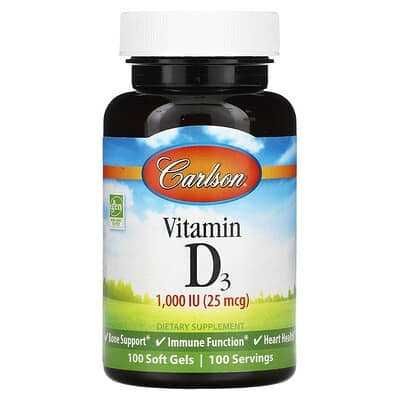 Vitamin D3 1000 Carlson N100