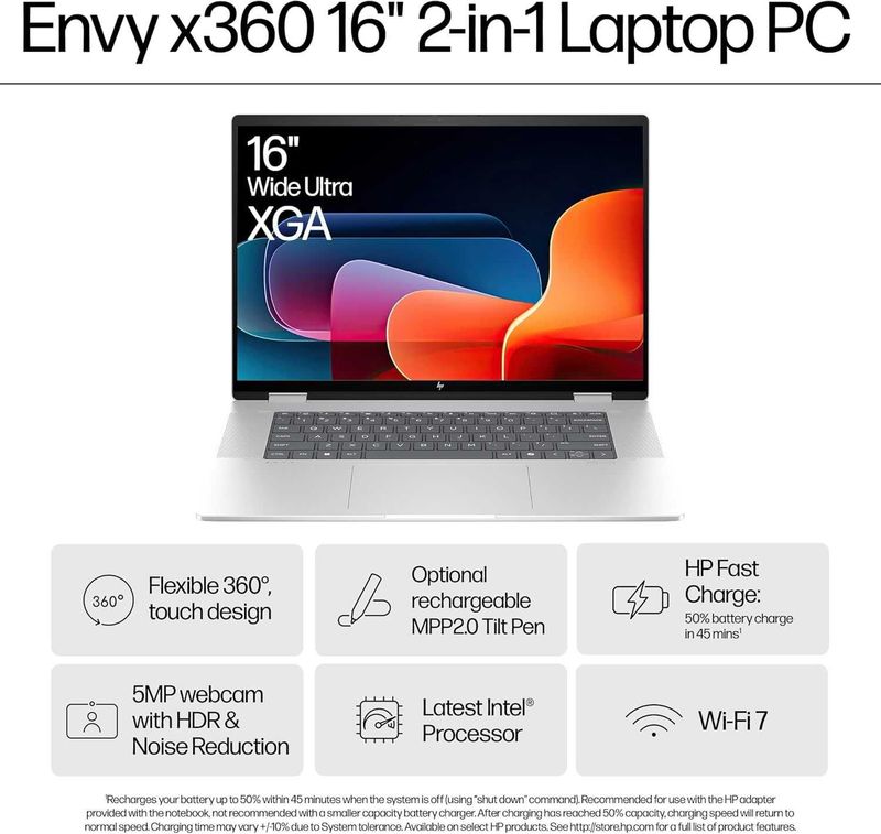 HP Envy x360 16-ac0023dx Ultra 7 155U/16GB/1TB SSD/16'' x360 touch