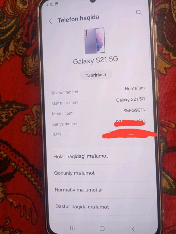 samsung 21 5G holati chotki samsung 21 5G holati chotki