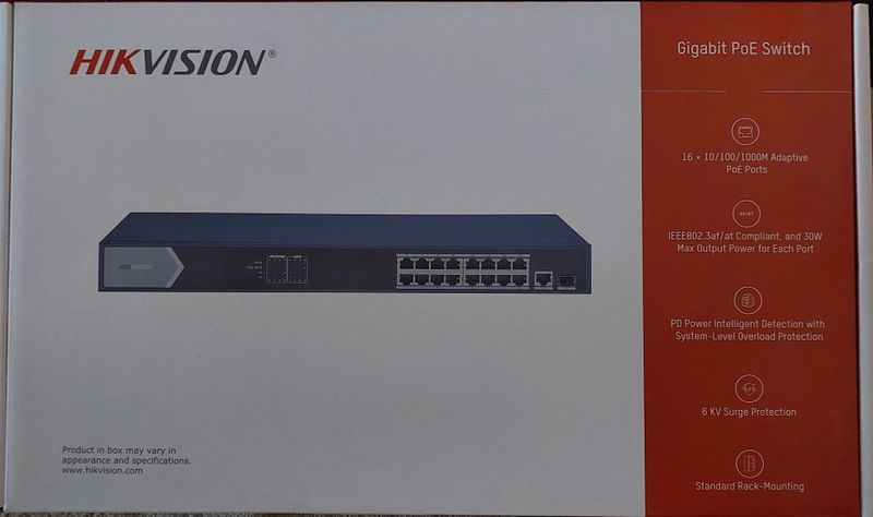 Gigabit Poe switch 16 port hikvision