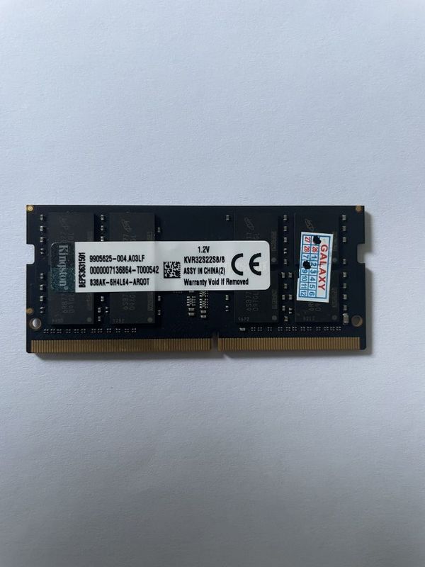 Kingiston DDR4 8GB 3200Mhz SODIMM (noutbuk ram yangi) Kingiston DDR4 8GB 3200Mhz SODIMM (noutbuk ram yangi)