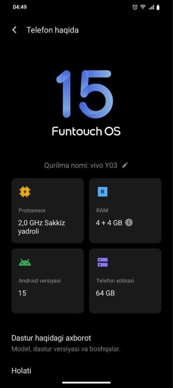 Vivo Y03 ideal telcha