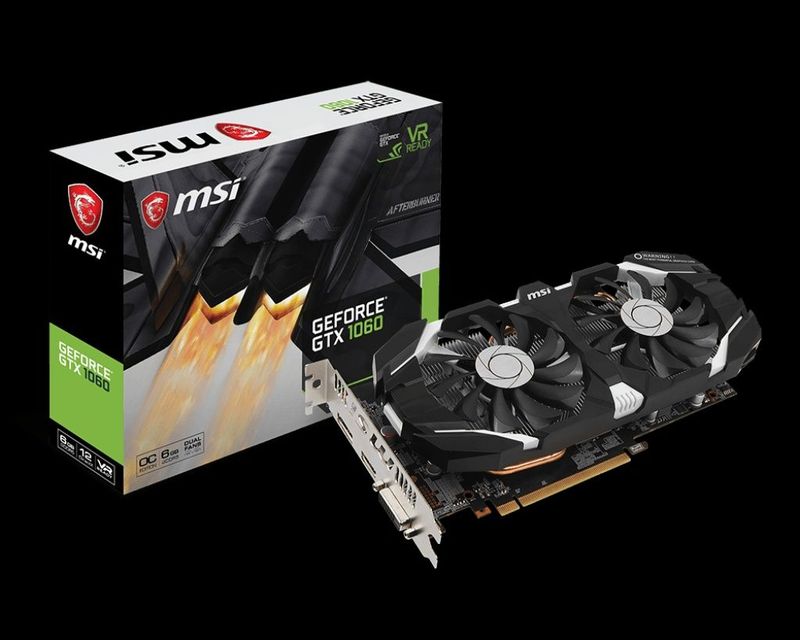 Видеокарта MSI GTX 1060 6GB 192bit