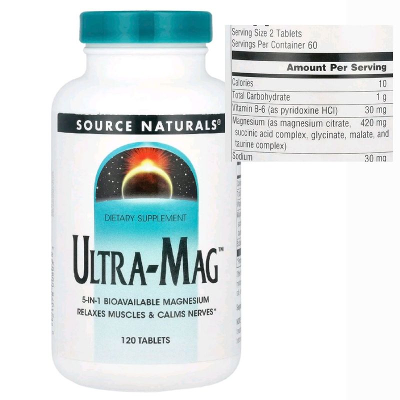 ДОСТАВКИ НЕТ Source Naturals Ultra Mag 120шт 210000сум