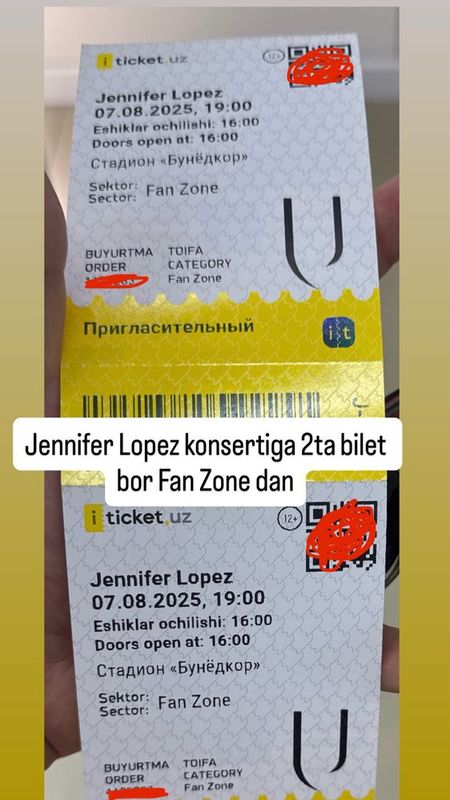 Jennifer Lopez konsertiga bilet
