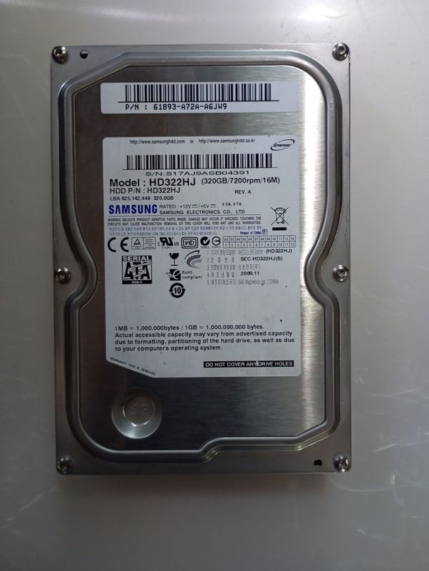 HDD 320gb live good HDD 320gb live good