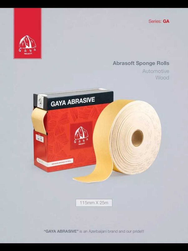 Gaya abrasive Бумага наждачная на поролоне в рулонах 115ммх25м Gaya abrasive Бумага наждачная на поролоне в рулонах 115ммх25м