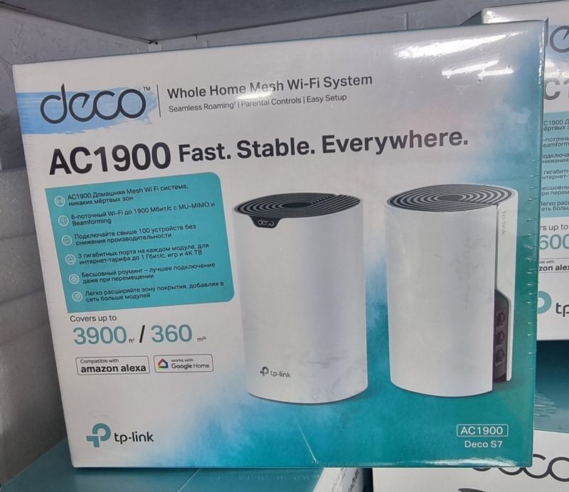 Домашняя и офисная Mesh WiFi система TP-Link Deco S7 AC1900, 2-устройс