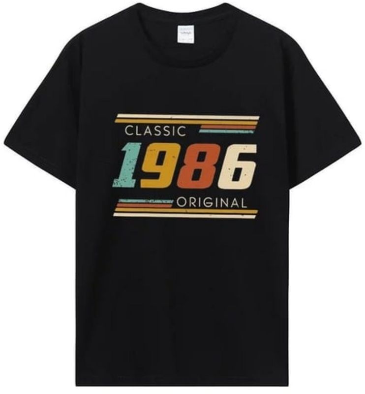 Футболка с надписом 1986 Футболка с надписом 1986