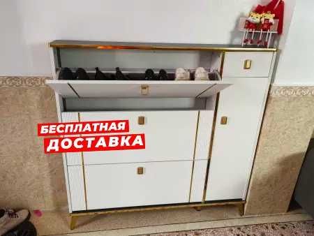 Узкий шкаф для обуви, Обувница в прихожую, этажерка, обувной шкаф Лофт