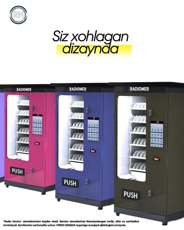 Zamonaviy Vending Avtomat Sotiladi – Ishga Tayyor Holatda