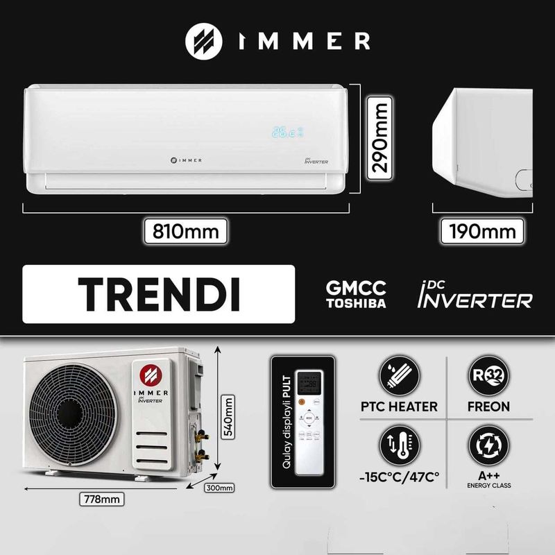 Кондиционер Immer Trendi 12 DC inverter 2025 new Кондиционер Immer Trendi 12 DC inverter 2025 new
