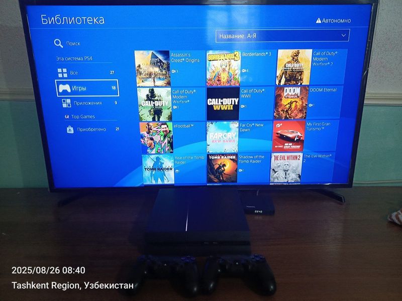 Ps4 fat 3 reviziya 1TB oficial 12.52+ 21 игры