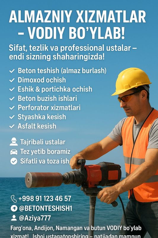 Beton buzish xizmati Beton buzish xizmati