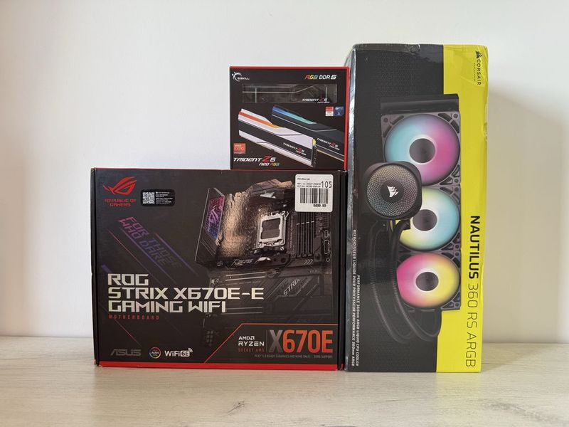 Комплект | Asus ROG X670E-E | 2x16GB RGB | Corsair 360 ARGB Комплект | Asus ROG X670E-E | 2x16GB RGB | Corsair 360 ARGB