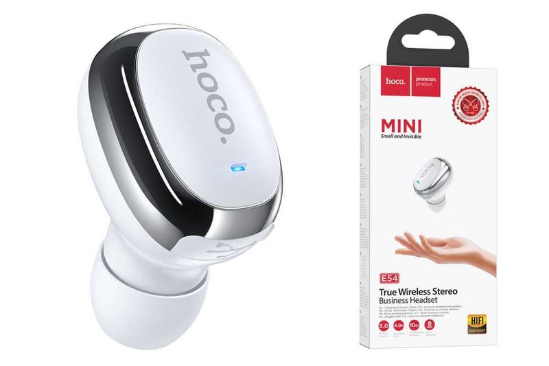 Беспроводная гарнитура Hoco E54 Mia Mini с микрофоном (белый) Беспроводная гарнитура Hoco E54 Mia Mini с микрофоном (белый)