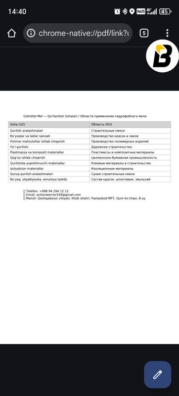 Гидрофобний мел (Микрокалцыт) Гидрофобний мел (Микрокалцыт)