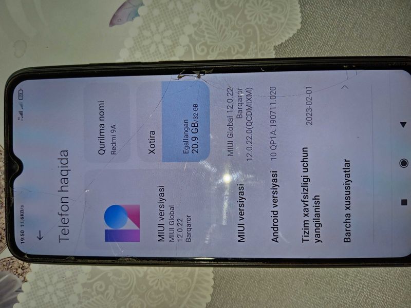 Redmi 9a holati yaxshi bir qul ishlatilgan