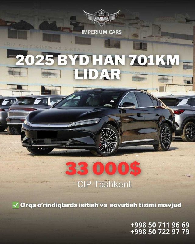 2025 BYD Han 701km Lidar BUYURTMA ASOSIDA!