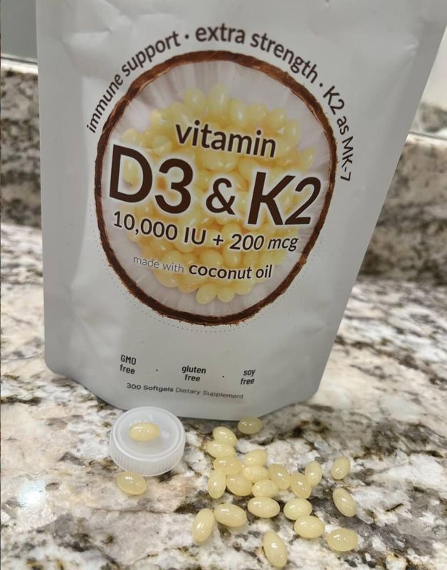 Vitamin d3 k2,10.000 iu,200 mcg,300 softgel
