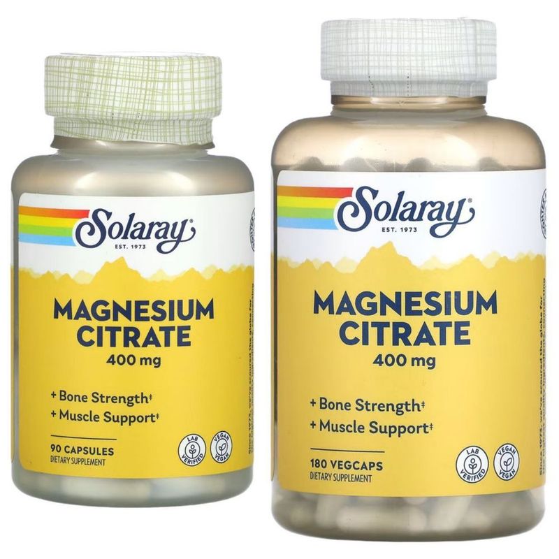 Цитрат магния 180 капсул Solaray, Magnesium Citrate 400мг Цитрат магния 180 капсул Solaray, Magnesium Citrate 400мг
