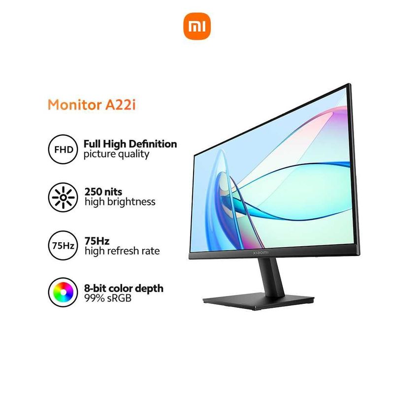 Монитор Xiaomi A22i 21.5″ | Full HD, 75 Гц, защита глаз, HDMI + VGA Монитор Xiaomi A22i 21.5″ | Full HD, 75 Гц, защита глаз, HDMI + VGA