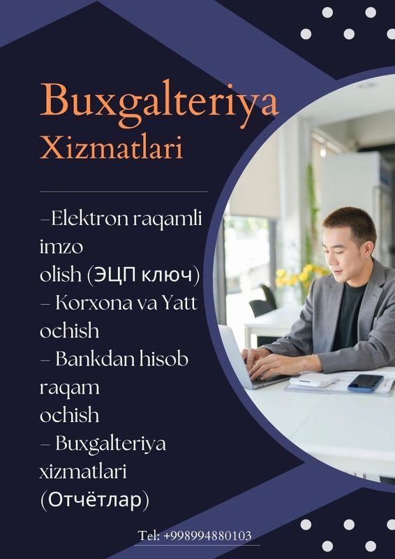 Buxgalteriya xizmatlarini taklif qilamiz Buxgalteriya xizmatlarini taklif qilamiz
