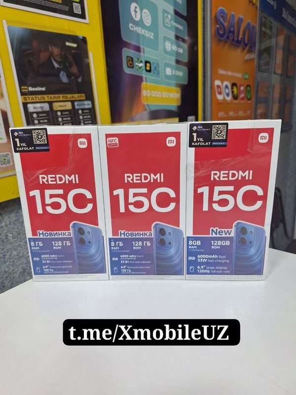 Redmi 15C 8/128GB yangi karobka Redmi 15C 8/128GB yangi karobka