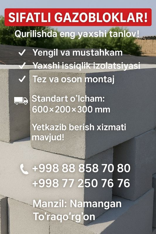 Sifatli Gazobloklar Sifatli Gazobloklar