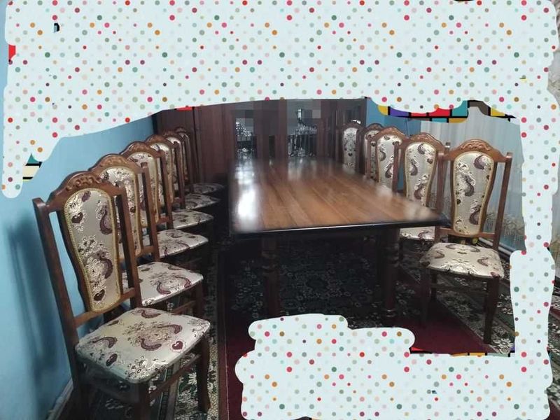 12 стол стул б/у мехмонхона учун келишамиз