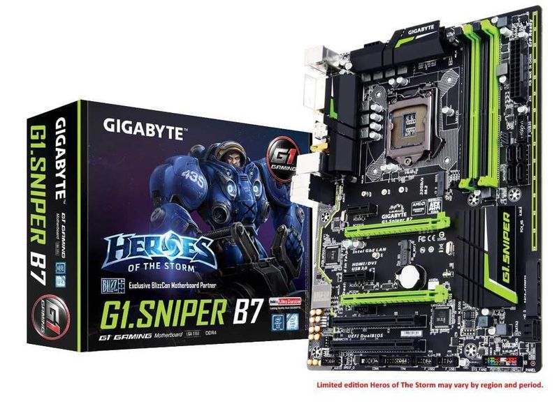 Gigabyte G1.Sniper B7 1151 DDR4 m.2 support holati ideal + Garantiya