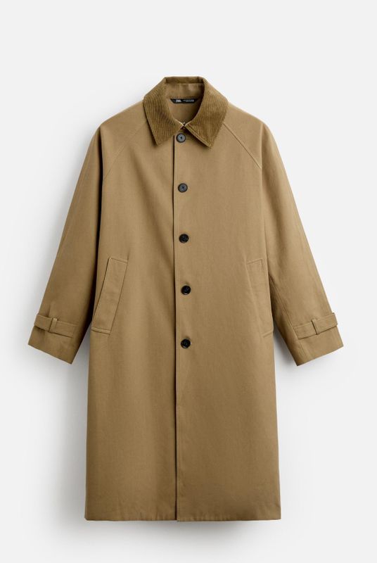 Мужской Тренч оверсайз из Твила , Zara