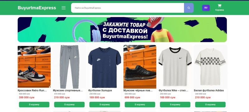 Online savdo uchun tayyor sayt — faqat ishga tushiring!