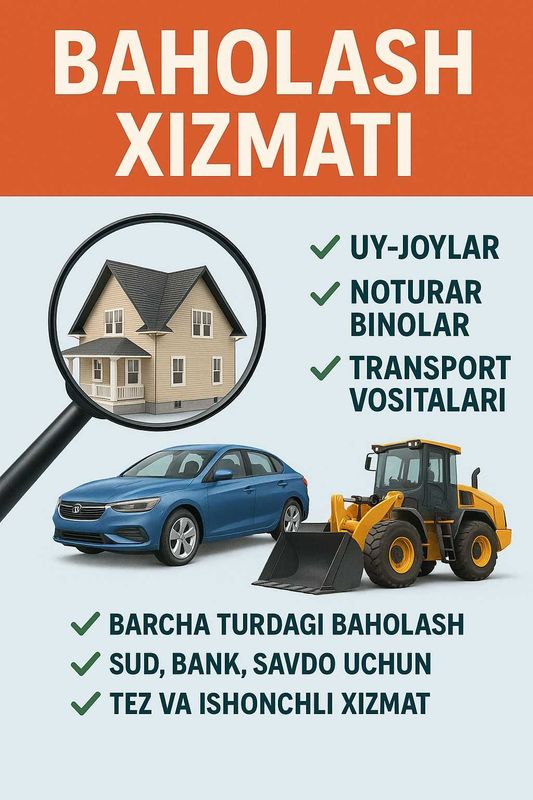 Baholash | Оценка | Uy-joy | Авто | ДТП | Texnika | Arzon | Эксперт Baholash | Оценка | Uy-joy | Авто | ДТП | Texnika | Arzon | Эксперт