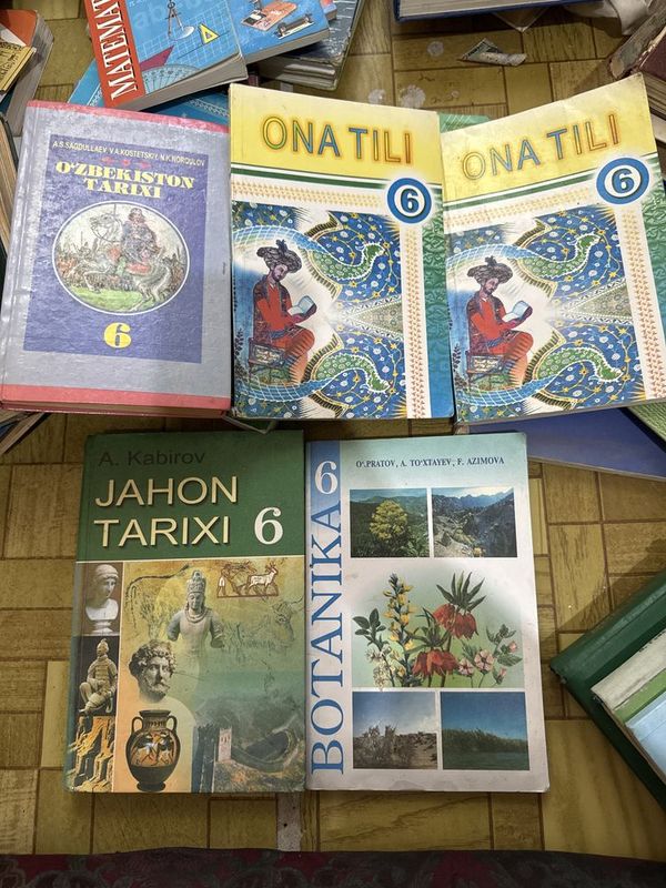 6sinf kitoblari,botanika,ona tili,ozbekiston tarixi,jahon tarixi