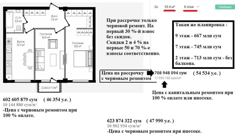 Новострой на 2026 г. 2/8/9 с отделкой. Или с ремонтом! 60 м². +Ипотека Новострой на 2026 г. 2/8/9 с отделкой. Или с ремонтом! 60 м². +Ипотека