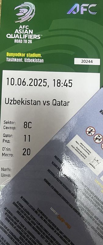 O’zbekiston-Qatar futbol bilet| Uzbekistan-Qatar futbol bilet O’zbekiston-Qatar futbol bilet| Uzbekistan-Qatar futbol bilet