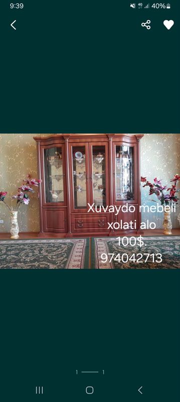 xuvaydo mebeli xolati alo srochni sotiladi 100$ xuvaydo mebeli xolati alo srochni sotiladi 100$