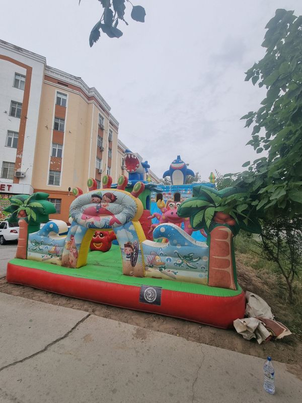 Детский батут улкен размерде 12х6 метр Детский батут улкен размерде 12х6 метр