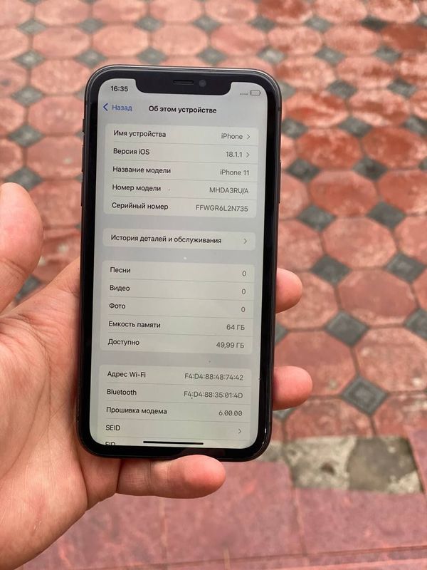 Iphone 11 64gb face id ishlid 78 yomkost