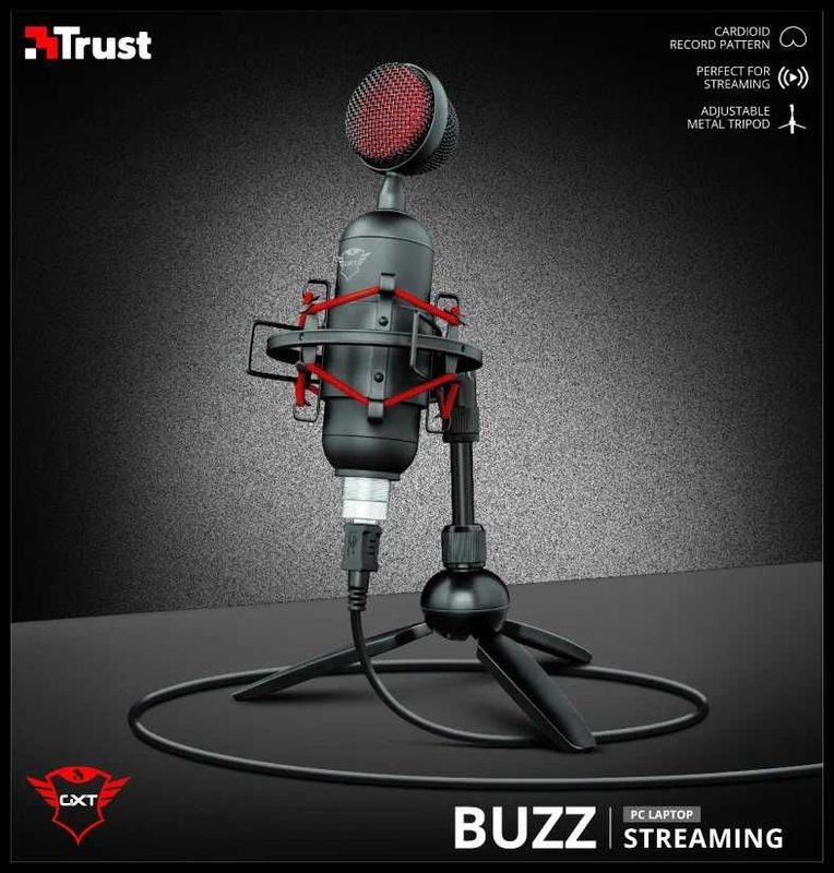 Trust GXT 244 Buzz Потоковый USB-микрофон Trust GXT 244 Buzz Потоковый USB-микрофон