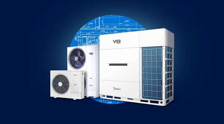 VRF Midea для ТЦ, заводов, больниц! Перепад высот 110 м